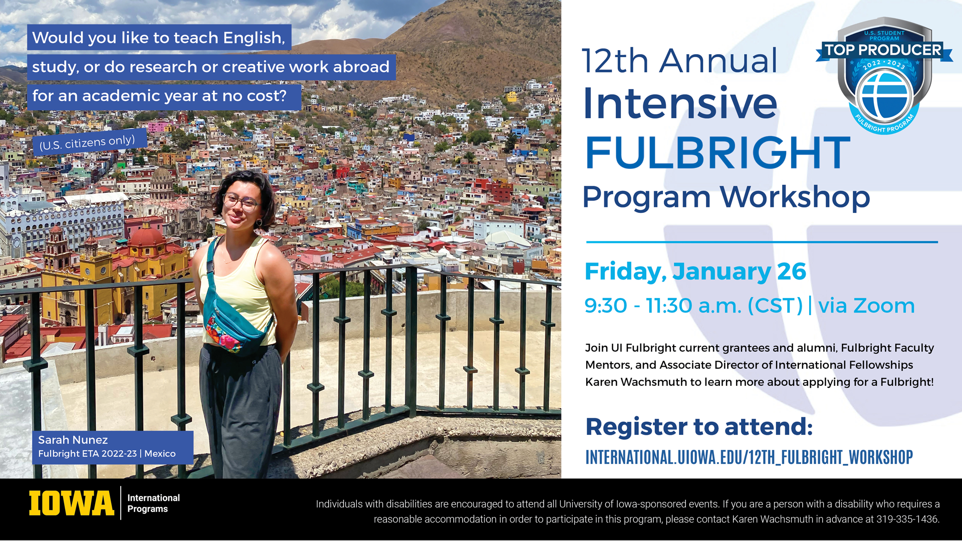 fulbright intensive workshop graphic