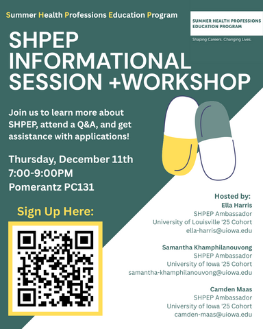 Flyer with image of medication and QR Code